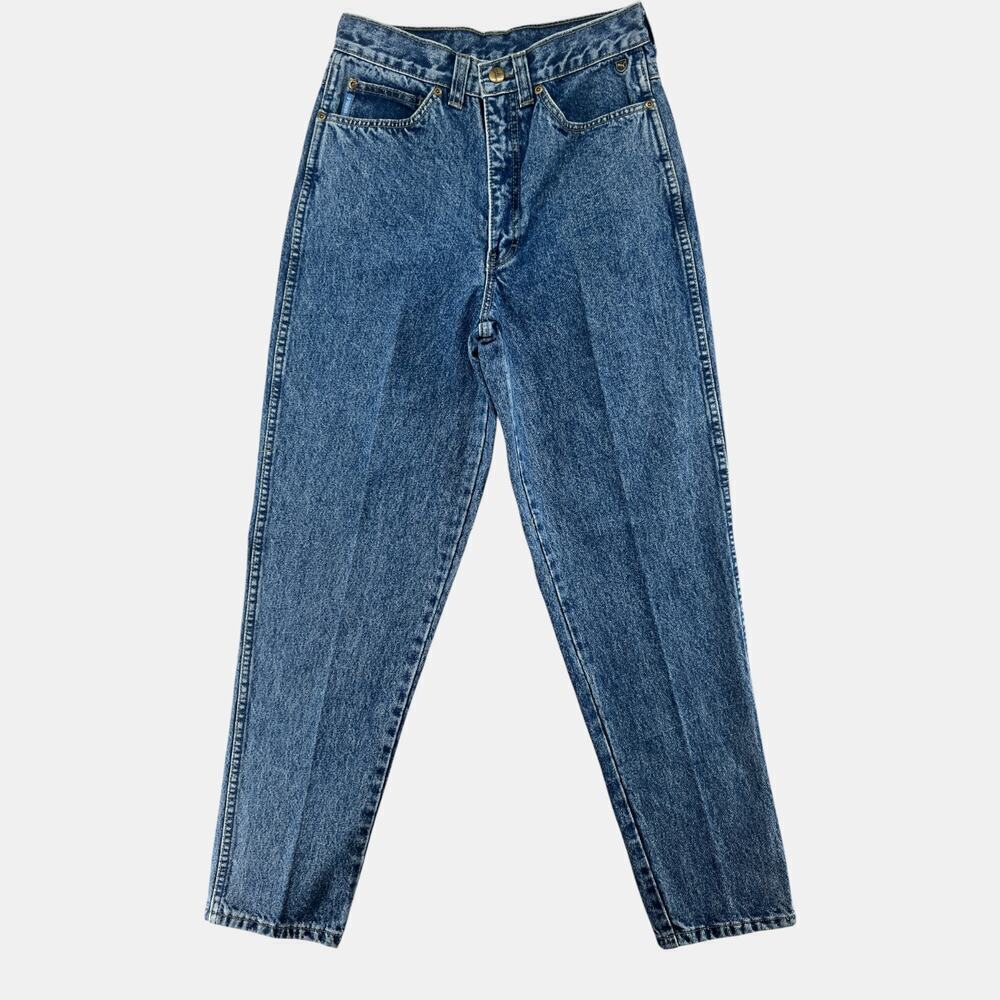 Vintage Puma Jeans High Rise Straight Leg Blue Denim Womens Small